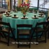 132" Rd Teal Tablecloth