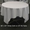 60" x 60" Royal Blue Tablecloth - Image 2