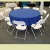 90" Rd Royal Blue Tablecloth - Image 5