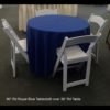 90" Rd Royal Blue Tablecloth - Image 4