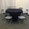 90" Rd Black  Tablecloth - Image 4