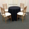 90" Rd Black  Tablecloth - Image 3