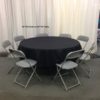 90" Rd Black  Tablecloth