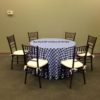 108" Rd Blue Gingham Tablecloth - Image 5