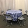 90" Rd Blue Gingham Tablecloth - Image 2