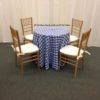 90" Rd Blue Gingham Tablecloth