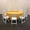 120" Rd  Gold Tablecloth - Image 3