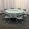 90" Rd Green Gingham Tablecloth