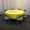 90" Rd Lemon Tablecloth - Image 3