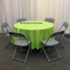 90" Rd Lime Green Tablecloth - Image 3