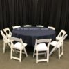 108" Rd Navy Tablecloth - Image 4