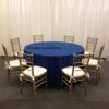120" Rd Navy Tablecloth