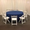 120" Rd Navy Tablecloth - Image 3