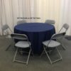 90" Rd Navy Tablecloth - Image 3
