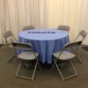 90" Rd Periwinkle Tablecloth