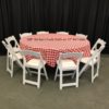 108" Rd Red Gingham Tablecloth - Image 2
