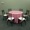 108" Rd Red Gingham Tablecloth - Image 5