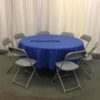 90" Rd Royal Blue Tablecloth - Image 2