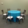 108" Rd Teal Tablecloth - Image 2