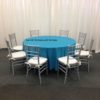 108" Rd Teal Tablecloth