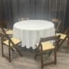 Ice Blue 90" Round Tablecloth - Image 2